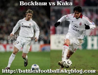 beckham vs kaka'